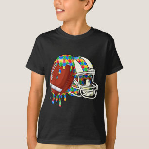 Autism awareness autistic kids boys puzzles drip T-Shirt