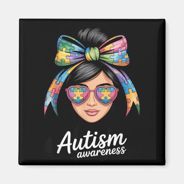 Autism awareness autistic  magnet (Front)
