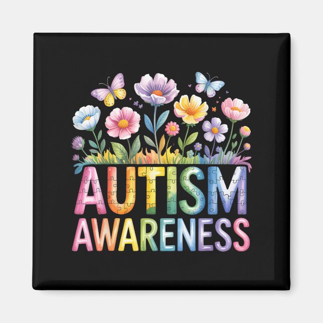 Autism awareness autistic  magnet (Front)