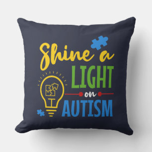Autism Awareness Autistic Mum Puzzle Cushion