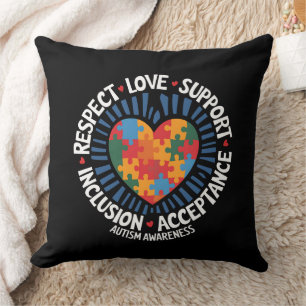 Autism Awareness Autistic Respect Love Support Cushion