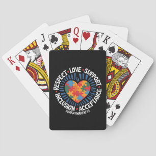 Autism Awareness Autistic Respect Love Support Playing Cards