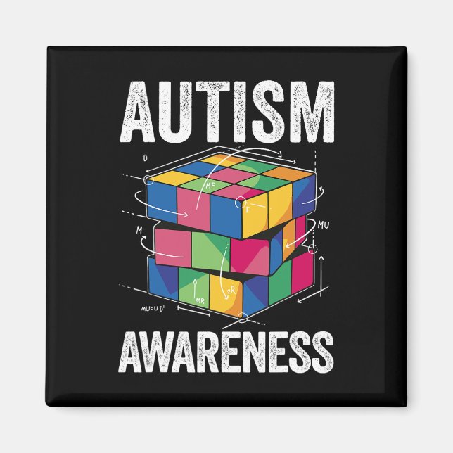 Autism Awareness Autists Support Autist Autistic A Magnet (Front)