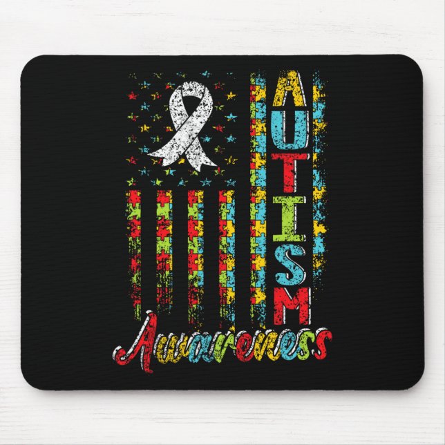 Autism Awareness Autists Support Autist Autistic A Mouse Pad (Front)