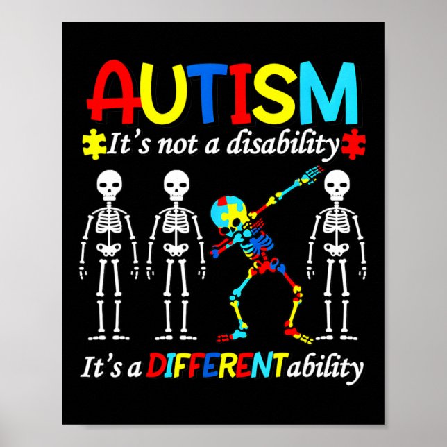Autism Awareness Autists Support Autist Autistic A Poster (Front)