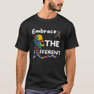Autism Awareness Axolotl Embrace Different Unmaski T-Shirt