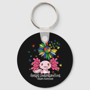 Autism awareness , axolotl lovers T-Shirt134  Key Ring