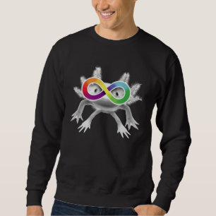 Autism Awareness Axolotl with Infinity Symbol Glas Sweatshirt