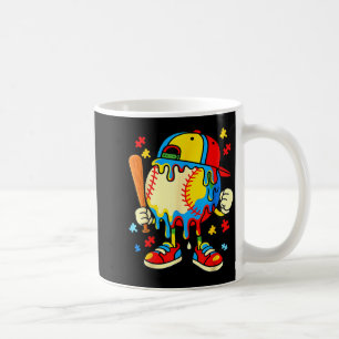 Autism Awareness Baseball Ice Cream Drip Boys Coffee Mug