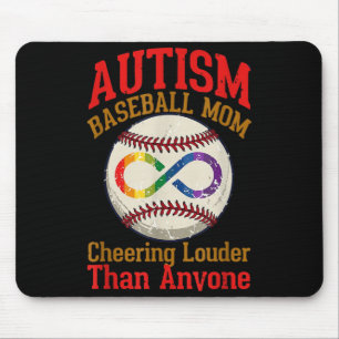 Autism Awareness Baseball Mum Cheering Mama Mother Mouse Pad