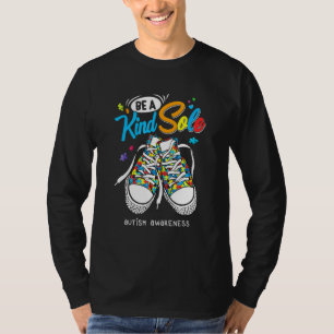 Autism Awareness Be A Kind Sole Puzzle Shoes Be Ki T-Shirt