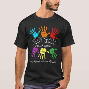 Autism Awareness Be kind Autism Hands Mum Dad Supp T-Shirt