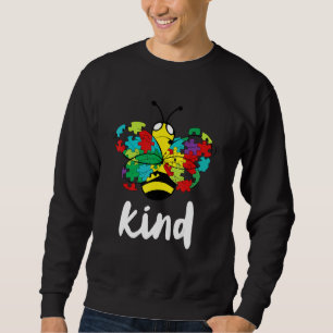 Autism Awareness Be Kind Bee Aspergers Puzzle Pie Sweatshirt