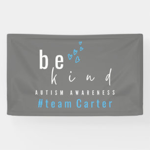 autism awareness be kind blue #team name custom banner