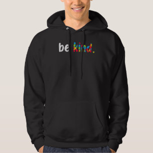 Autism Awareness Be Kind Colorful Puzzle Pieces Hoodie