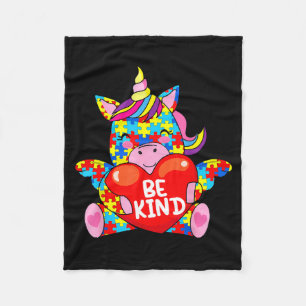 Autism Awareness Be Kind Girl Fleece Blanket