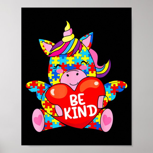 Autism Awareness Be Kind Girl  Poster (Front)