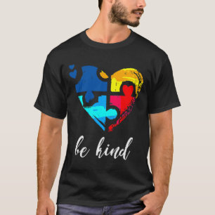Autism Awareness Be Kind Heart T-Shirt