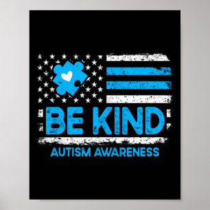 Autism Awareness Be Kind Kindness For Men Women Ki Poster