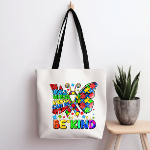 Autism Awareness Be Kind Tote Bag