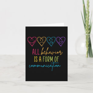 Autism Awareness Behaviour Is Communication Specia Card