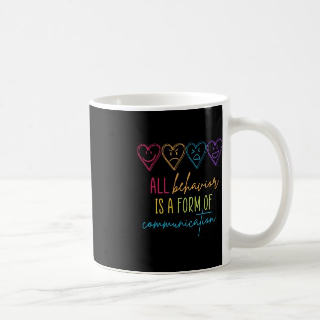 Autism Awareness Behaviour Is Communication Specia Coffee Mug (Right)