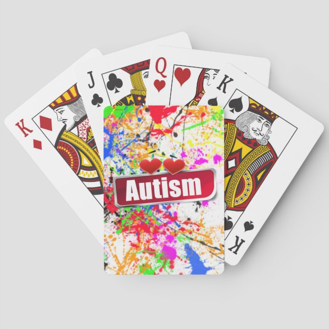 Autism Awareness Bicycle Playing Cards (Back)