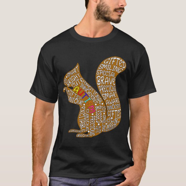 Autism Awareness Big Brother Squirrel T-Shirt (Front)