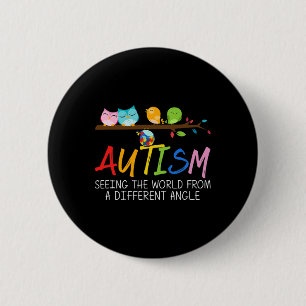 Autism Awareness Bird 6 Cm Round Badge