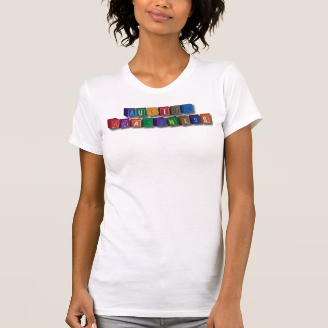Autism Awareness block T-Shirt (Front)