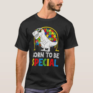 Autism Awareness Born Special Dinosaur Puzzle Todd T-Shirt