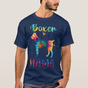 Autism Awareness Boxer Mama Tie Dye Gifts Dog Mum T-Shirt