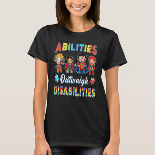 Autism Awareness Boy Abilities Outweigh Disabiliti T-Shirt
