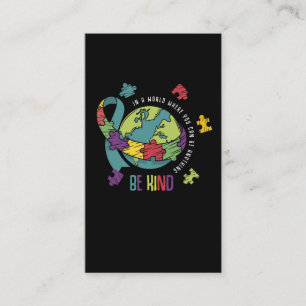 Autism Awareness Boys Girls Autistic Kindness Kids Business Card