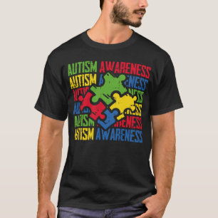 Autism Awareness Boys Girls Puzzle Piece ASD Autis T-Shirt