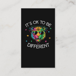 Autism Awareness Boys Girls Tiger Autistic Kids Business Card