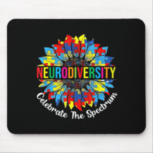 Autism Awareness Brain Neurodiversity Support Mouse Pad