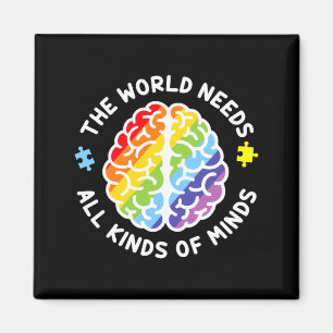 Autism Awareness Brain The World Needs All Kinds O Magnet