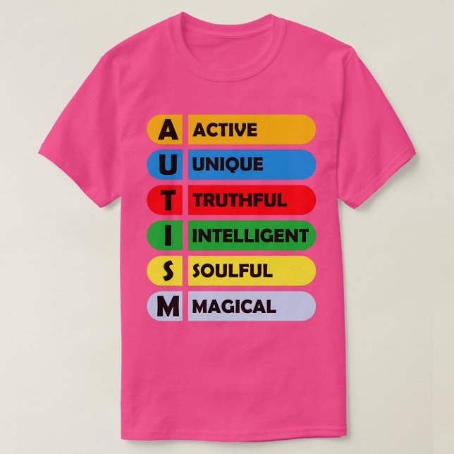 Autism Awareness Brother Aunt Dad Mum Teacher Fami T-Shirt (Design Front)