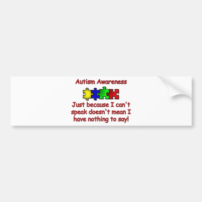 Autism Awareness Bumper Sticker (Front)