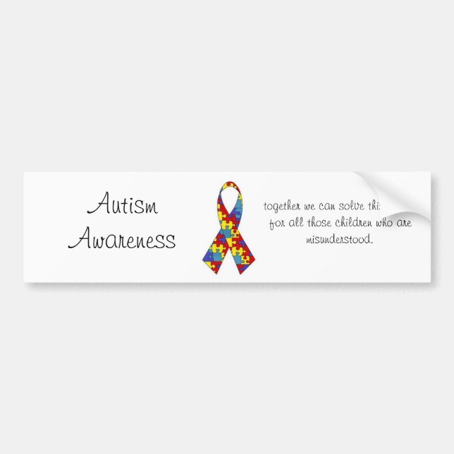 Autism Awareness Bumper Sticker (Front)