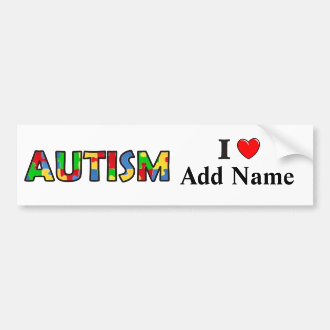 Autism Awareness Bumper Sticker Customise (Front)
