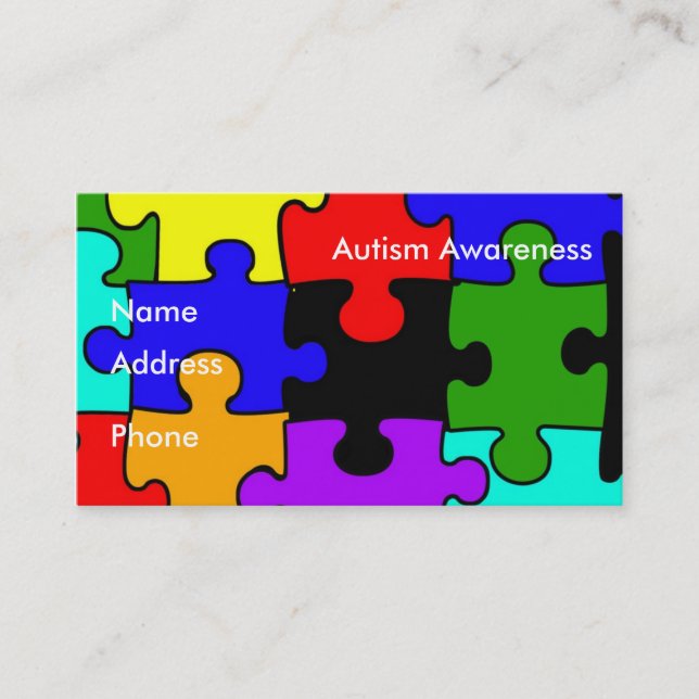 Autism Awareness Business Card (Front)