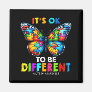Autism Awareness Butterfly Animal Its Ok To Be Dif Magnet