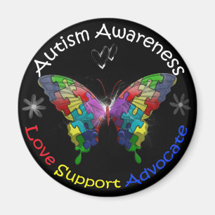 Autism Awareness Butterfly Magnet
