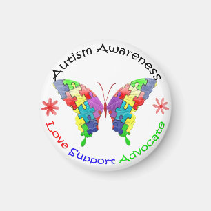 Autism Awareness Butterfly Magnet