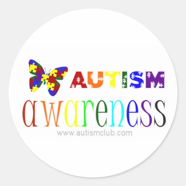 Autism Awareness Butterfly Sticker (Front)
