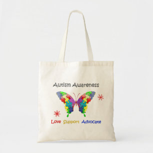 Autism Awareness Butterfly Tote Bag