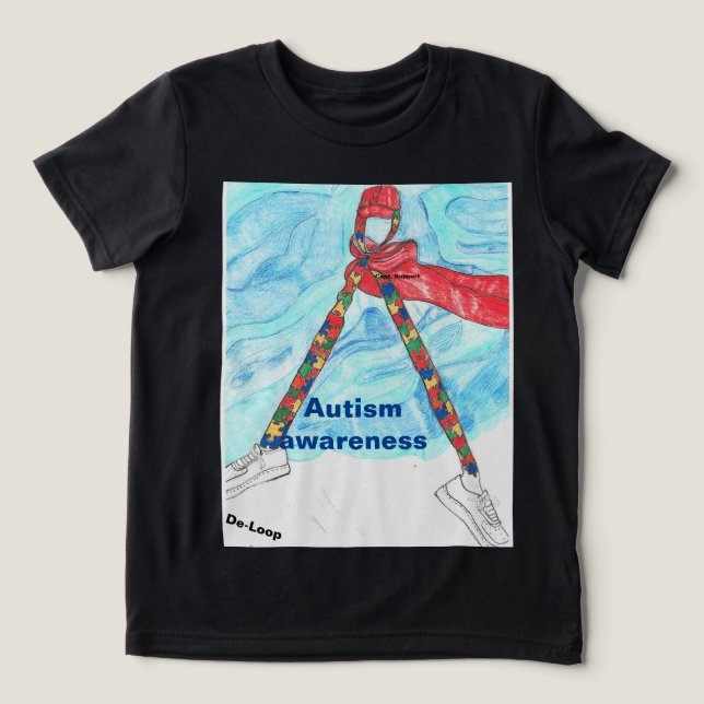 Autism Awareness/ Captain Support Tri-Blend Shirt (Design Front)