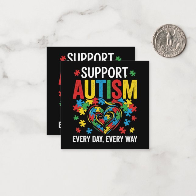 Autism awareness card (Front/Back In Situ)